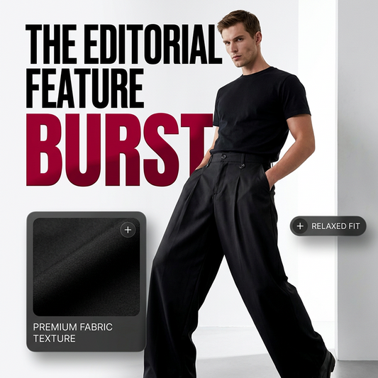 👔 LIMITED-TIME 50% OFF! ✨ Men's Wide-Leg Suit Pants – Premium Drape, Tailored Pleats, Black 🤵