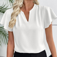 👚 LIMITED-TIME 50% OFF! ✨ Women's V-Neck Flutter Sleeve Blouse – Flowy, 5 Colors, Easy Care 🌿