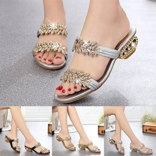 👠 LIMITED-TIME 50% OFF! ✨ Women's Sparkling Rhinestone Evening Sandals with Cushioned Footbed – Glamorous, Comfortable, Elegant 💎