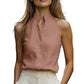 👕 LIMITED-TIME 50% OFF! ✨ Summer Sleeveless Stand Collar Top – V Neck, Breathable, 4 Colors ☀️