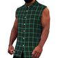 👔 LIMITED-TIME 50% OFF! ✨ Men's Plaid Sleeveless Shirt – Raw Edges, Button-Down, 7 Colors ☀️