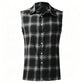 👔 LIMITED-TIME 50% OFF! ✨ Men's Plaid Sleeveless Shirt – Raw Edges, Button-Down, 7 Colors ☀️