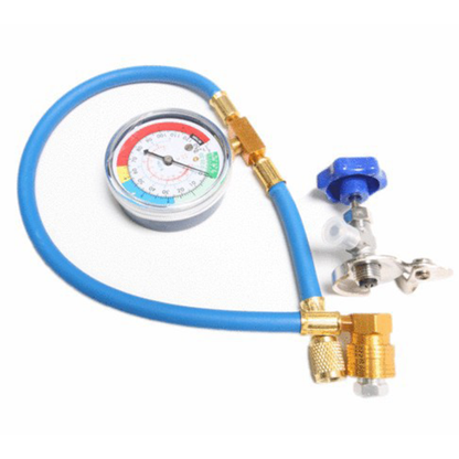 🔧 LIMITED-TIME 50% OFF! ✨ R134a AC Charging Hose with Gauge – 0-350 PSI, 13mm Coupler, Blue 🚗