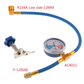 🔧 LIMITED-TIME 50% OFF! ✨ R134a AC Charging Hose with Gauge – 0-350 PSI, 13mm Coupler, Blue 🚗