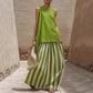 👕 LIMITED-TIME 50% OFF! ✨ Women's 2-Piece Set – Sleeveless Top, Striped Skirt, Chic 👒