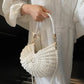👜 LIMITED-TIME 50% OFF! ✨ Knitted Seashell Tote Bag – 2 Straps, Pearl Chain, 3 Colors 🌊
