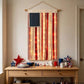🏡 LIMITED-TIME 50% OFF! ✨ Rustic Patriotic Fabric Flag – 50x27 in, Handcrafted, Home Decor 🇺🇸