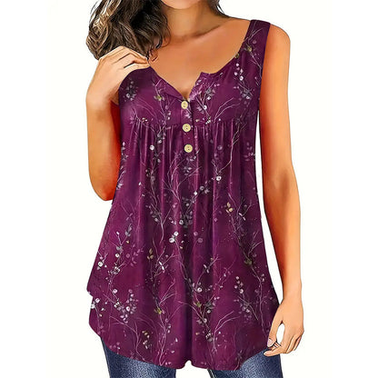 👕 LIMITED-TIME 50% OFF! ✨ Women's Sleeveless Top – Button Detail, Chic, Versatile 🌿
