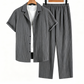 👔 LIMITED-TIME 50% OFF! ✨ Men's Ribbed Set – Shirt & Pants, 2 Colors, S-2XL 🌴