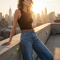 👖 LIMITED-TIME 50% OFF! ✨ Women's High-Waist Wide-Leg Jeans – Denim, S-2XL, Timeless Style 🍁