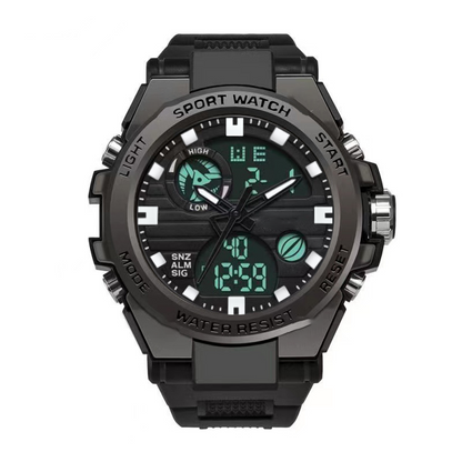 ⌚ LIMITED-TIME 50% OFF! ✨ Men's Waterproof Sports Watch – Dual Display, 3ATM, Shock-Resistant 🏃‍♂️