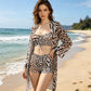 🏖️ LIMITED-TIME 50% OFF! ✨ 3-Piece Leopard & Zebra Print Swimsuit Set with High-Waist Shorts & Cover-up – Bold, Flattering, Complete 🌺