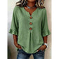 👚 LIMITED-TIME 50% OFF! ✨ Women's V-Neck Ruffle Sleeve Blouse with Wooden Buttons – Bohemian, Flowy, Romantic 🍃