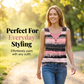 👕 LIMITED-TIME 50% OFF! ✨ Women's Striped Faux Two-Piece Tank Top – Layered V-Neck, Glitter Stripe, Soft & Chic 🌸