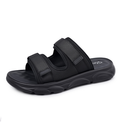 🩴 LIMITED-TIME 50% OFF! 🏃 Men's Adjustable Dual-Strap Slide Sandals – Breathable Mesh, Cushioned, Secure Fit ✨