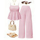 🥳2026 HOT SALE🥳💞50K+ SOLD!✨ 💝  Women's Casual Cami Top & Wide-Leg Pants Set