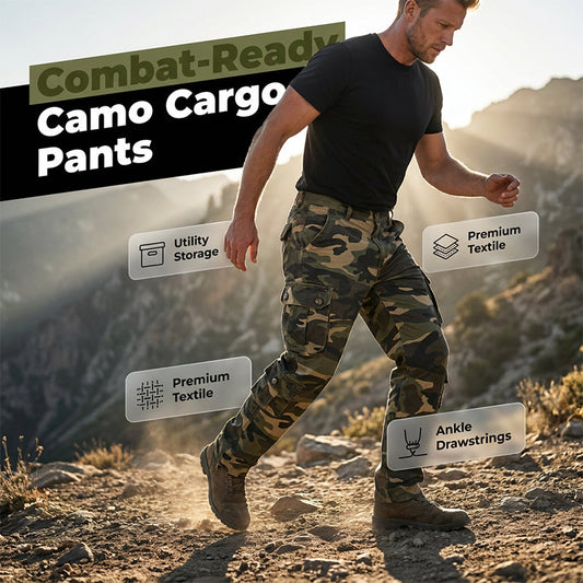 🌲 LIMITED-TIME 50% OFF! ✨ Men's Camouflage Cargo Pants – Tactical, Breathable, Relaxed Fit 🔧