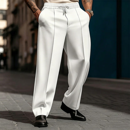 👔 LIMITED-TIME 50% OFF! ✨ Men's Modern Wide-Leg Pants – Drawstring, Relaxed, Sharp Crease 🎩