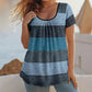 👕 LIMITED-TIME 50% OFF! ✨ Women's Plus Size Pleated T-Shirt – Flowy, Color Block, Chic 💜