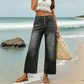 👖 LIMITED-TIME 50% OFF! ✨ Women's High-Waist Wide-Leg Jeans – Button Fly, Cropped, Relaxed Fit 🌿