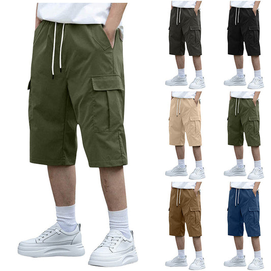 🩳 LIMITED-TIME 50% OFF! ✨ Men's Cargo Shorts – Drawstring, Multi-Pocket, Lightweight 🏃‍♂️