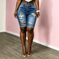 👖 LIMITED-TIME 50% OFF! ✨ Women's Ripped Denim Shorts – Mid-Waist, High-Stretch, Raw Hem 🔥