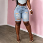 👖 LIMITED-TIME 50% OFF! ✨ Women's Ripped Denim Shorts – Mid-Waist, High-Stretch, Raw Hem 🔥