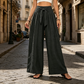 👖 LIMITED-TIME 50% OFF! ✨ Women's High-Waist Wide-Leg Pants – Tie-Front, Flowy, Crinkle 🌬️