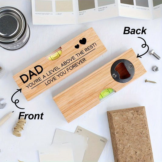 🍻 LIMITED-TIME 50% OFF! ✨ 2-in-1 Spirit Level & Bottle Opener – Engraved, Durable, Perfect Gift 🎁