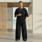 🏀 LIMITED-TIME 50% OFF! ✨ Men's Pleated Tracksuit – Ribbed, Wrinkle-Resistant, Lounge Set 🍂