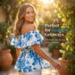 🌸 LIMITED-TIME 50% OFF! ✨ Women's Plus Size Off-Shoulder Top – Peplum, Ruffle, Floral 👒
