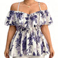 🌸 LIMITED-TIME 50% OFF! ✨ Women's Plus Size Off-Shoulder Top – Peplum, Ruffle, Floral 👒