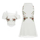👗 LIMITED-TIME 50% OFF! ✨ Women's Off-Shoulder Top & Skirt Set – Embroidered, Fishtail, Elegant