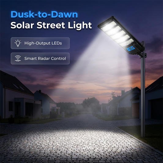🌙 LIMITED-TIME 50% OFF! ✨ Solar Street Light with Motion Sensor – IP67, 240° Beam, Auto On/Off ✨