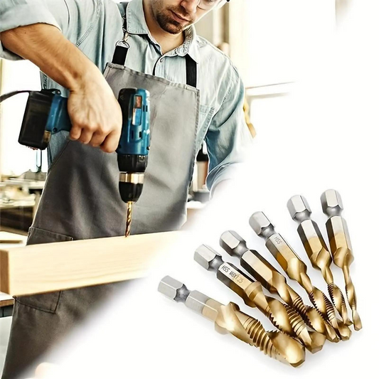 🔧 LIMITED-TIME 50% OFF! ✨ 6PCS Compound Spiral Tap Set – HSS, Multipurpose, Precision Threads ⚙️