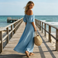 👗 LIMITED-TIME 50% OFF! ✨ Women's One-Shoulder Maxi Dress – Puff Sleeve, Flowy, Romantic 💃