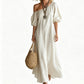 👗 LIMITED-TIME 50% OFF! ✨ Women's One-Shoulder Maxi Dress – Puff Sleeve, Flowy, Romantic 💃