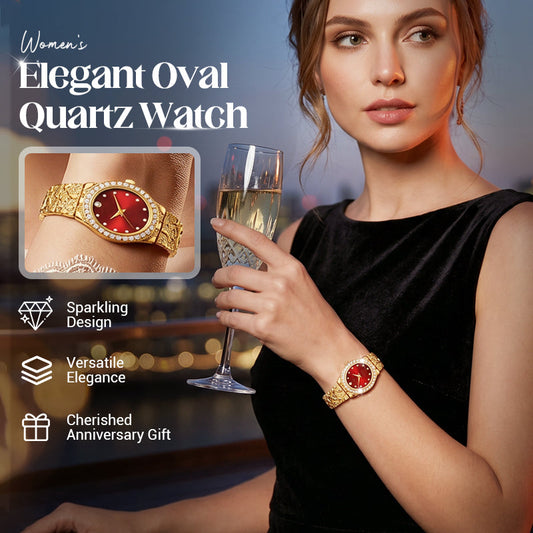 ⌚ LIMITED-TIME 50% OFF! ✨ Women's Oval Quartz Watch – Elegant, Minimalist, Delicate 💫