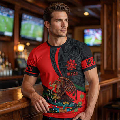 🦅 LIMITED-TIME 50% OFF! ✨ Men's Mexico Eagle Print T-Shirt – Vibrant, Cotton, Casual 🇲🇽