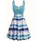 👗 LIMITED-TIME 50% OFF! ✨ Women's Tie-Dye Cami Dress – A-Line, Ruching, Sweetheart Neckline 🌸