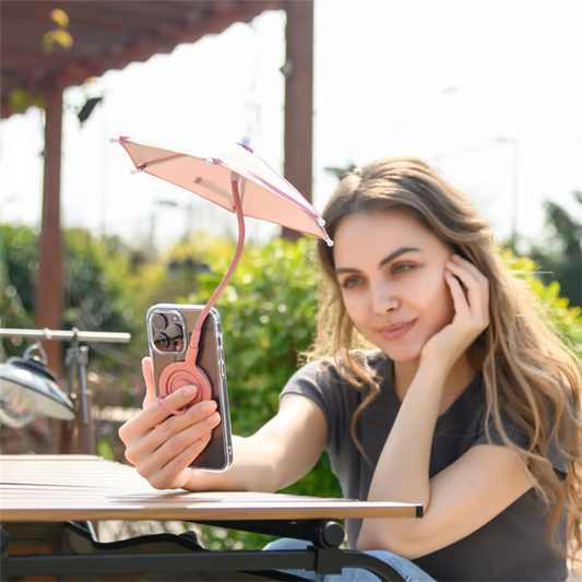 ☀️ LIMITED-TIME 50% OFF! ✨ Magnetic Phone Umbrella with Ring Stand – Sun Shade, 360° Rotatable 🏖️
