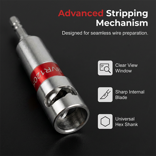 ⚡ LIMITED-TIME 50% OFF! ✨ Damage-Free Cable Stripper Drill Bit – Multi-Size, Drill Powered, Precise 🔧