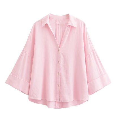 👕 LIMITED-TIME 50% OFF! ✨ Women's Versatile Top – Wide Sleeve, Loose Fit, Soft Fabric 🌸