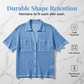 👚 LIMITED-TIME 50% OFF! ✨ Short Sleeve Knit Button Shirt – Breathable Weave, Relaxed Fit, Summer Layer ☀️