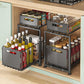 🎉 2026 Sale — Over 31,600 Sold!🗄️ Carbon Steel Double-Tier Pull Out Cabinet Organizer ✨