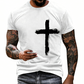✝️ LIMITED-TIME 50% OFF! ✨ Men's Faith Graphic Tee – Distressed Cross, Comfort Fit, Premium 🧡