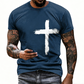 ✝️ LIMITED-TIME 50% OFF! ✨ Men's Faith Graphic Tee – Distressed Cross, Comfort Fit, Premium 🧡