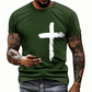 ✝️ LIMITED-TIME 50% OFF! ✨ Men's Faith Graphic Tee – Distressed Cross, Comfort Fit, Premium 🧡