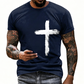 ✝️ LIMITED-TIME 50% OFF! ✨ Men's Faith Graphic Tee – Distressed Cross, Comfort Fit, Premium 🧡