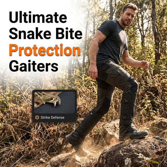 🐍 LIMITED-TIME 50% OFF! ✨ Snake Bite Protective Gaiters – Tear-Resistant, Armor Panels, Adjustable 🔧